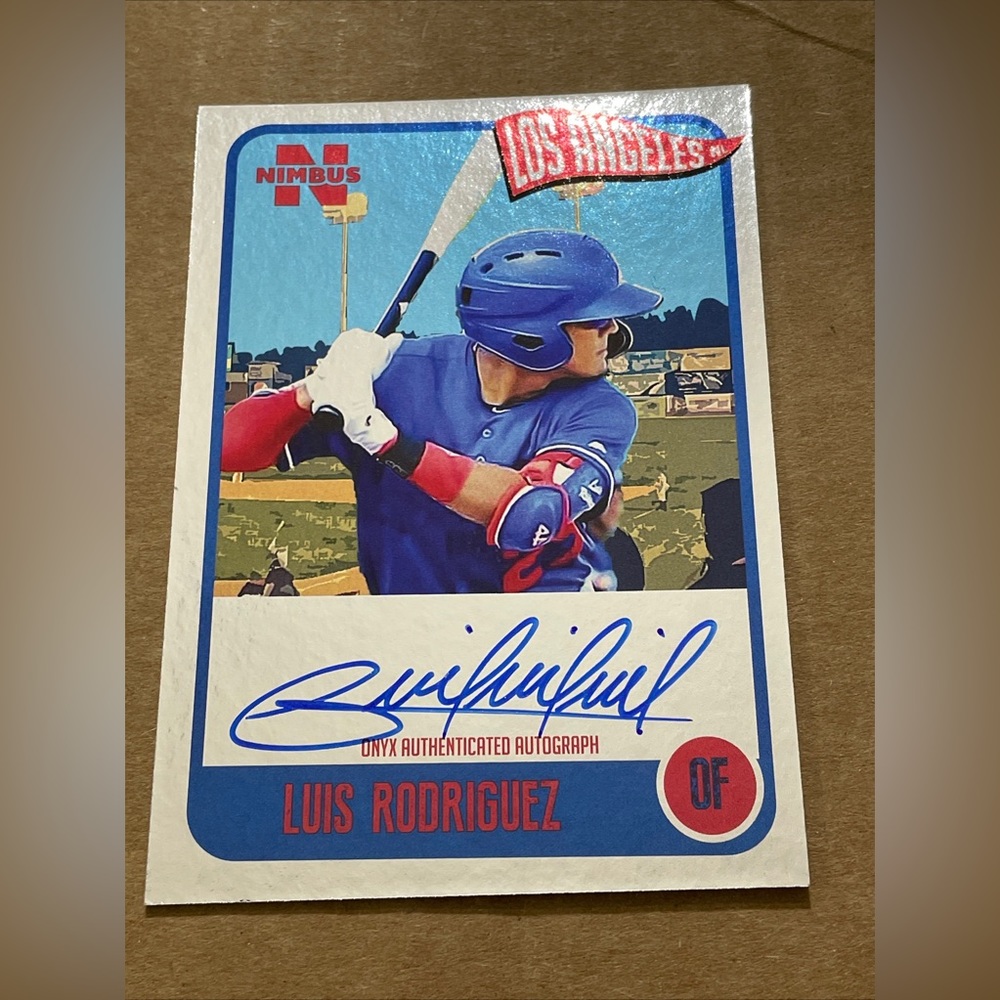 Luis Rodriguez 2020 Onyx Nimbus Silver  Auto /325 Los Angeles Dodgers Autograph